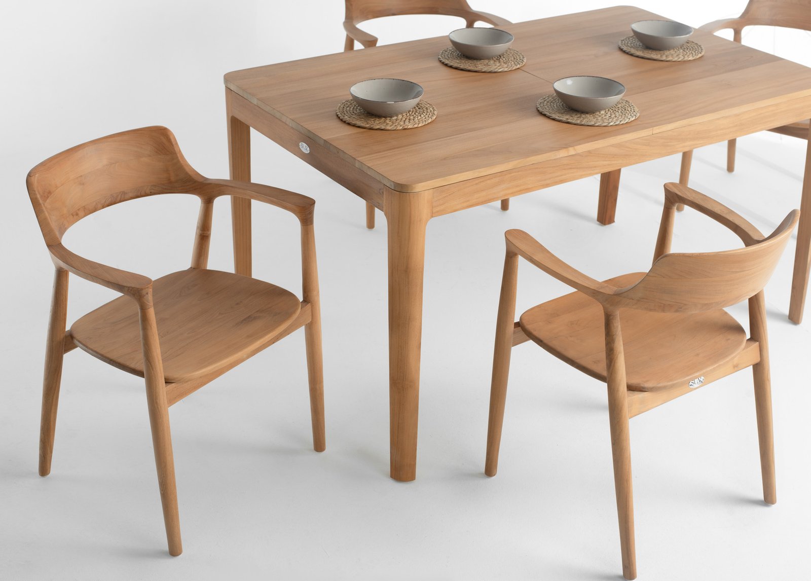 EXTENSION INDOOR DINING TABLE & Heroshima Dining Chair - Wooden seat Thumbnail